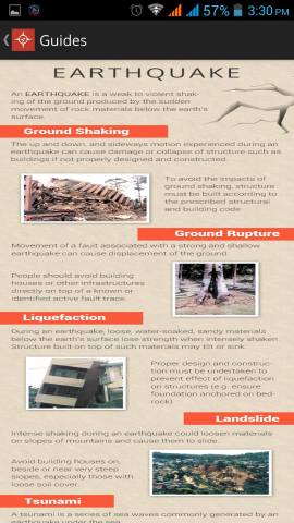 Earthquake guide